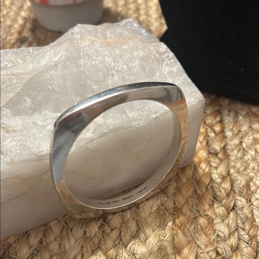 Chic Silver Square Bangle - image 3